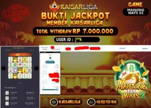 BUKTI JACKPOT SLOT KAISARLIGA RP.7.000.000.,-LUNAS