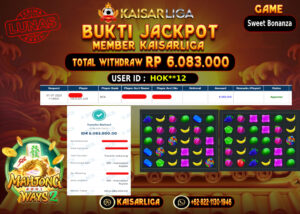 BUKTI JACKPOT SLOT KAISARLIGA RP.6.083.000.,-LUNAS