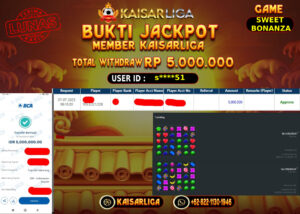 BUKTI JACKPOT SLOT KAISARLIGA RP.5000.000,-LUNAS
