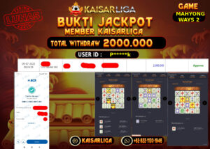 BUKTI JACKPOT SLOT KAISARLIGA RP.2.000.000,-LUNAS