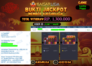 BUKTI JACKPOT SLOT KAISARLIGA RP. 1.300.000,-LUNAS