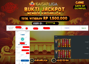 BUKTI JACKPOT SLOT KAISARLIGA RP.1.500.000,-LUNAS