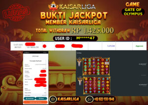 BUKTI JACKPOT SLOT KAISARLIGA RP.1.425.000,-LUNAS