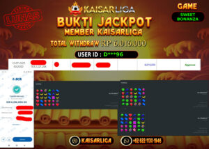 BUKTI JACKPOT SLOT KAISARLIGA RP. 6.016.000,-LUNAS