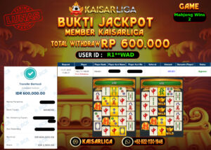 BUKTI JACKPOT SLOT KAISARLIGA RP. 600.000,-LUNAS
