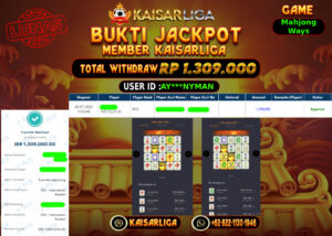 BUKTI JACKPOT SLOT KAISARLIGA RP. 1.309.000,-LUNAS