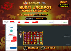 BUKTI JACKPOT SLOT KAISARLIGA RP. 3.500.000,-LUNAS