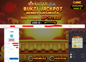 BUKTI JACKPOT SLOT KAISARLIGA RP. 701.000,-LUNAS