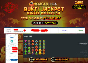 BUKTI JACKPOT SLOT KAISARLIGA RP. 5.000.000,-LUNAS