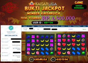 BUKTI JACKPOT SLOT KAISARLIGA RP. 6.500.000,-LUNAS