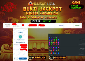 BUKTI JACKPOT SLOT KAISARLIGA RP.4.024.000,-LUNAS