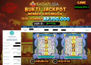 BUKTI JACKPOT SLOT KAISARLIGA RP.700.000,-LUNAS