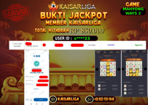 BUKTI JACKPOT SLOT KAISARLIGA RP.850.000,-LUNAS