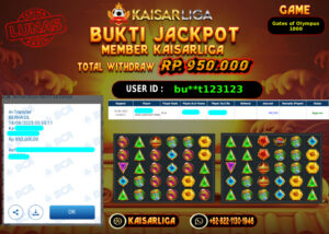 BUKTI JACKPOT SLOT KAISARLIGA RP. 950,000 LUNAS