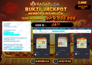 BUKTI JACKPOT SLOT KAISARLIGA RP. 4.000.000,-LUNAS