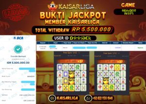 BUKTI JACKPOT SLOT KAISARLIGA RP. 5.500.000.- LUNAS