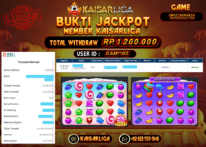 BUKTI JACKPOT SLOT KAISARLIGA RP. 1.200.000.- LUNAS