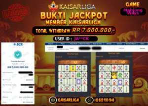 BUKTI JACKPOT SLOT KAISARLIGA RP. 7.000.000.- LUNAS