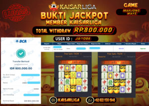 BUKTI JACKPOT SLOT KAISARLIGA RP. 800.000.- LUNAS