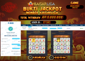 BUKTI JACKPOT SLOT KAISARLIGA RP. 5.000.000.- LUNAS