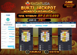 BUKTI JACKPOT SLOT KAISARLIGA RP. 2.015.000.- LUNAS