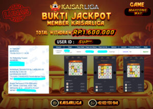BUKTI JACKPOT SLOT KAISARLIGA RP. 1.600.000,-LUNAS