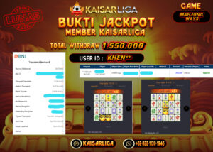 BUKTI JACKPOT SLOT KAISARLIGA RP. 1.550.000.-LUNAS