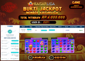 BUKTI JACKPOT SLOT KAISARLIGA RP. 4.000.000.- LUNAS