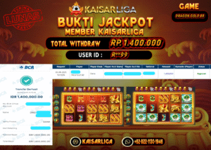 BUKTI JACKPOT SLOT KAISARLIGA RP. 1.400.000.- LUNAS