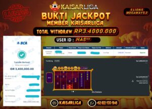 BUKTI JACKPOT SLOT KAISARLIGA RP. RP. 3.400.000.- LUNAS