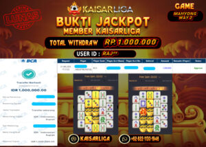 BUKTI JACKPOT SLOT KAISARLIGA RP. 1.000.000.- LUNAS