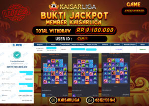 BUKTI JACKPOT SLOT KAISARLIGA RP. 9.100.000.- LUNAS