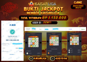 BUKTI JACKPOT SLOT KAISARLIGA RP. 1.150.000.- LUNAS