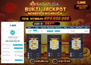 BUKTI JACKPOT SLOT KAISARLIGA RP. RP. 9.050.000.- LUNAS