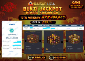 BUKTI JACKPOT SLOT KAISARLIGA RP. 2.400.000.- LUNAS