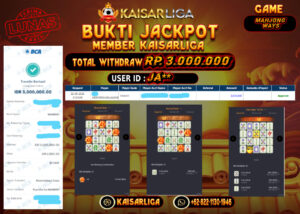 BUKTI JACKPOT SLOT KAISARLIGA RP. 3.000.000.- LUNAS