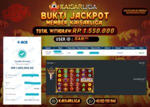 BUKTI JACKPOT SLOT KAISARLIGA RP. RP. 1.550.000.- LUNAS