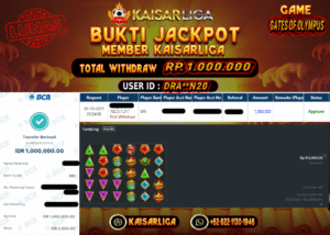 BUKTI JACKPOT SLOT KAISARLIGA RP. 1.000.000.- LUNAS