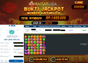 BUKTI JACKPOT SLOT KAISARLIGA RP. 1.800.000.- LUNAS
