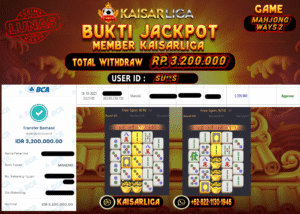 BUKTI JACKPOT SLOT KAISARLIGA RP. 3.200.000.- LUNAS