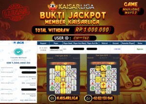 BUKTI JACKPOT SLOT KAISARLIGA RP. 1.000.000.- LUNAS