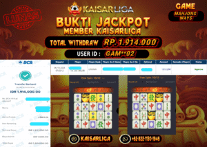 BUKTI JACKPOT SLOT KAISARLIGA RP. 1.914.000.- LUNAS