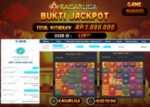 BUKTI JACKPOT SLOT KAISARLIGA RP. 1.000.000.- LUNAS