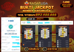 BUKTI JACKPOT SLOT KAISARLIGA RP. 2.900.000.- LUNAS