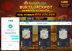 BUKTI JACKPOT SLOT KAISARLIGA RP. 6.336.000.- LUNAS