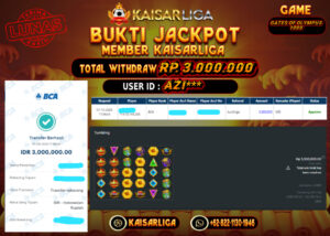 BUKTI JACKPOT SLOT KAISARLIGA RP. 3.000.000.- LUNAS