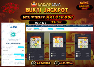 BUKTI JACKPOT SLOT KAISARLIGA RP. 1.350.000.- LUNAS