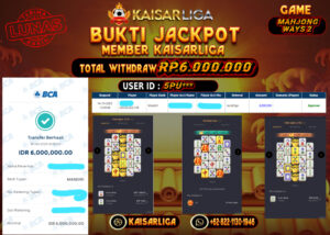 BUKTI JACKPOT SLOT KAISARLIGA RP. 6.000.000.- LUNAS