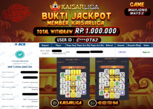 BUKTI JACKPOT SLOT KAISARLIGA RP. 1.000.000.- LUNAS