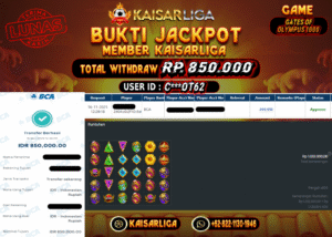 BUKTI JACKPOT SLOT KAISARLIGA RP. 850.000.- LUNAS